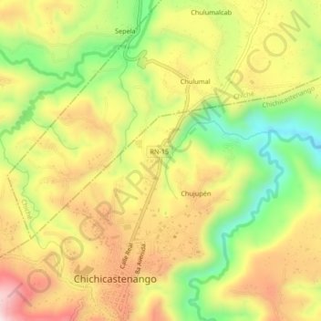Mapa topográfico km. 147, altitude, relevo