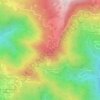 Mapa topográfico Monte Caludranza, altitude, relevo