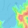 Mapa topográfico Hermit Bay, altitude, relevo
