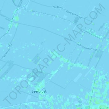 Mapa topográfico Middelkoop, altitude, relevo