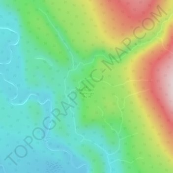 Mapa topográfico Rocky Mountains, altitude, relevo