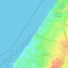 Mapa topográfico Tel Ashqelon, altitude, relevo