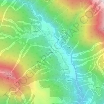 Mapa topográfico Magnanins, altitude, relevo