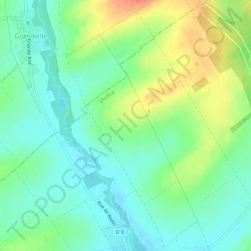 Mapa topográfico Le Chaponnat, altitude, relevo