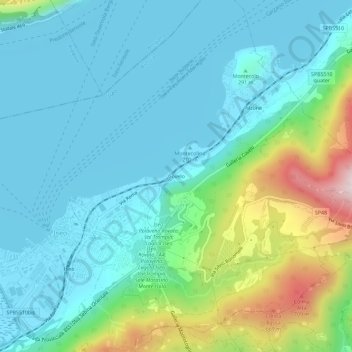Mapa topográfico Covelo, altitude, relevo