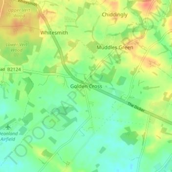 Mapa topográfico Golden Cross, altitude, relevo