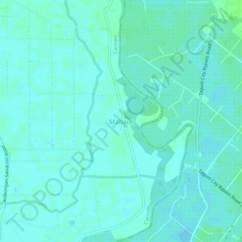 Mapa topográfico Mabaus, altitude, relevo