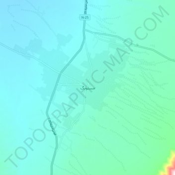 Mapa topográfico Mastung, altitude, relevo
