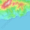Mapa topográfico Canyelles, altitude, relevo