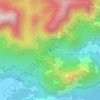 Mapa topográfico Cachoeira Véu da Noiva, altitude, relevo