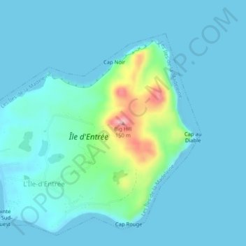 Mapa topográfico Big Hill, altitude, relevo