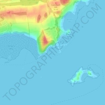 Mapa topográfico Braefoot Bay, altitude, relevo