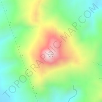 Mapa topográfico Mount Botolan, altitude, relevo