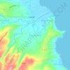 Mapa topográfico Bugaan West, altitude, relevo