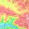 Mapa topográfico La Barre, altitude, relevo