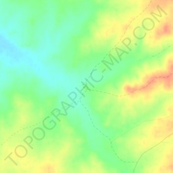 Mapa topográfico Los Cabezudos, altitude, relevo