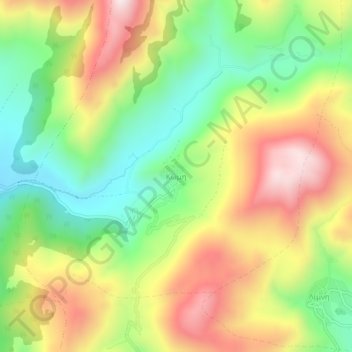Mapa topográfico Komi, altitude, relevo
