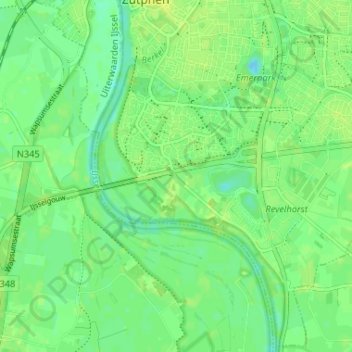 Mapa topográfico Bronsbergen, altitude, relevo