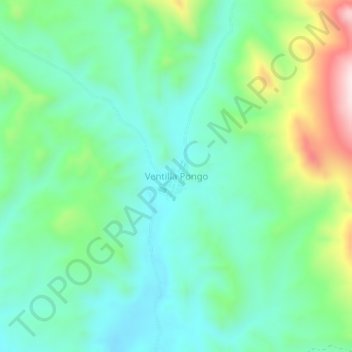 Mapa topográfico Ventilla Pongo, altitude, relevo
