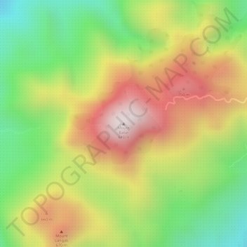 Mapa topográfico Mount Balut, altitude, relevo