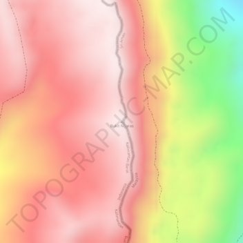 Mapa topográfico Bukit Ngaras, altitude, relevo