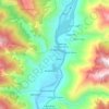 Mapa topográfico Zargirandeh, altitude, relevo