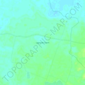 Mapa topográfico Lagoa do Capim, altitude, relevo