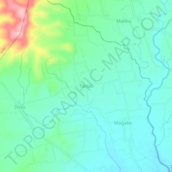 Mapa topográfico Tactac, altitude, relevo