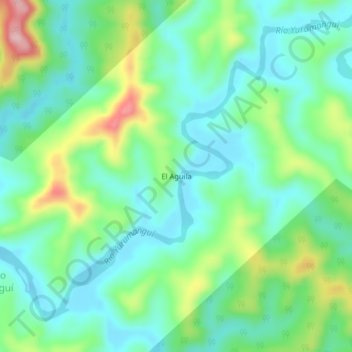 Mapa topográfico El Aguila, altitude, relevo
