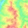 Mapa topográfico La Brouterie, altitude, relevo