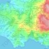 Mapa topográfico O Camiño Grande, altitude, relevo