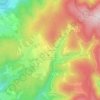 Mapa topográfico Les Sétoux, altitude, relevo