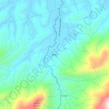 Mapa topográfico Galera, altitude, relevo