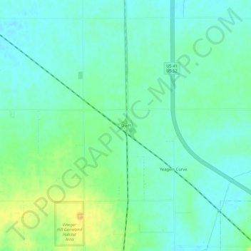 Mapa topográfico Sheff, altitude, relevo