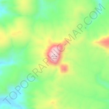 Mapa topográfico Mount Elvire, altitude, relevo