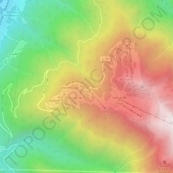 Mapa topográfico Grand Paul, altitude, relevo