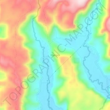 Mapa topográfico Harau, altitude, relevo