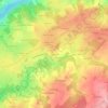 Mapa topográfico Las Ganas, altitude, relevo