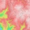 Mapa topográfico La Mongie, altitude, relevo