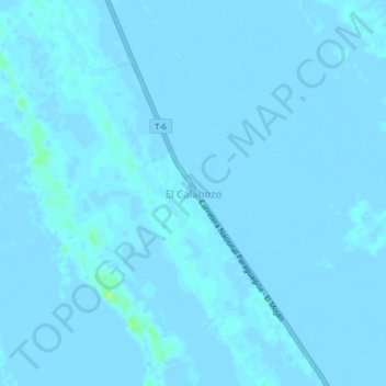 Mapa topográfico El Calabozo, altitude, relevo