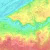 Mapa topográfico La Côte Chaude, altitude, relevo