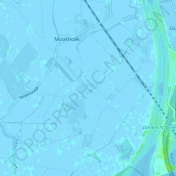 Mapa topográfico Schenkeldijk, altitude, relevo