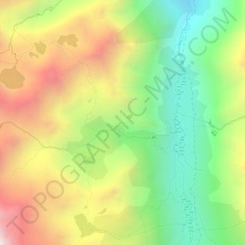 Mapa topográfico Orri de Roumazet, altitude, relevo
