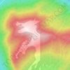Mapa topográfico Mount McGrath, altitude, relevo