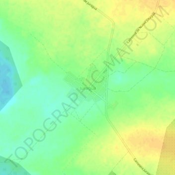 Mapa topográfico Juraguá, altitude, relevo