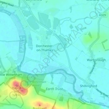 Mapa topográfico Overy, altitude, relevo