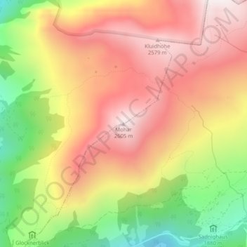 Mapa topográfico Mohar, altitude, relevo