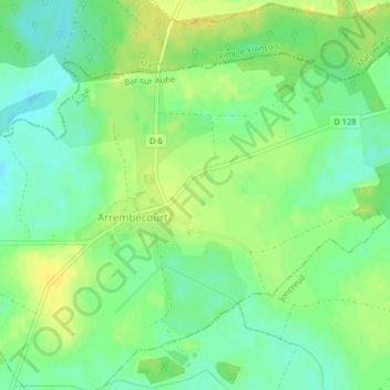 Mapa topográfico Rouge Grange, altitude, relevo