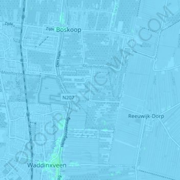 Mapa topográfico Randenburg, altitude, relevo