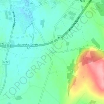 Mapa topográfico Sheffield Cross, altitude, relevo